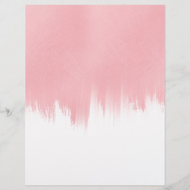 Modern Pink Brush strokes white Design Letterhead (Front)