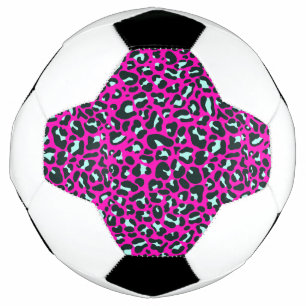 Modern Pink Cheetah Leopard Animal Print Soccer Ball