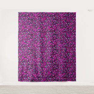 Modern Pink Cheetah Leopard Animal Print Tapestry