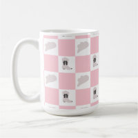 Modern Pink Chequered Cowgirl Rodeo Pattern