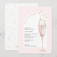 Modern Pink chic pop the bubbly champagne bridal