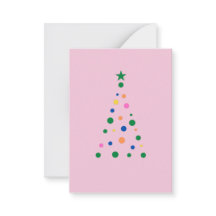 Modern Pink Christmas Tree Custom Back Budget