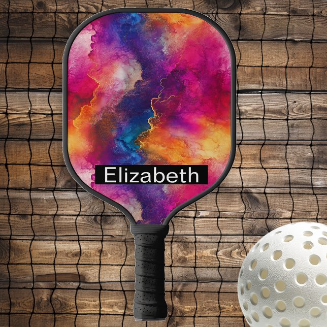 Modern Pink Color Fusion Personalized Pickleball Paddle (Creator Uploaded)