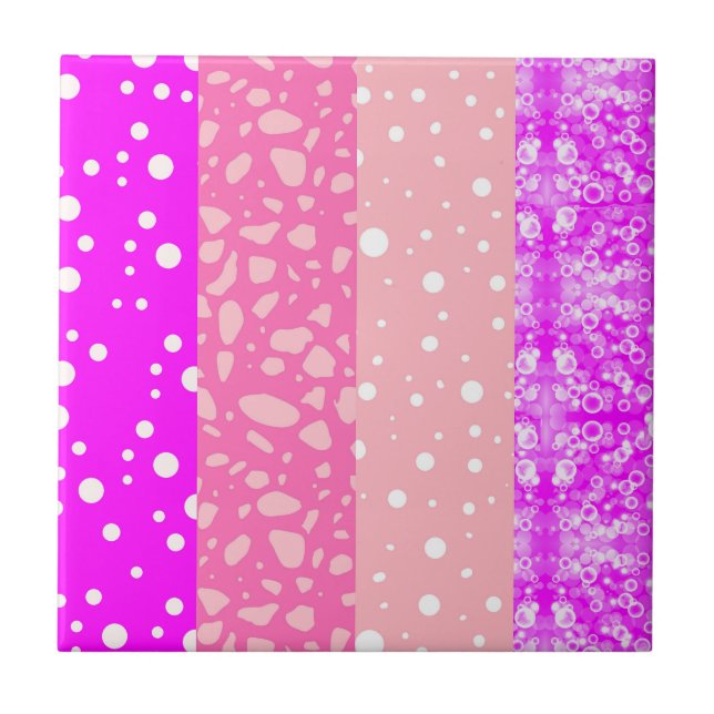 Modern Pink Colours (Texture) Decorative Square Tile (Front)