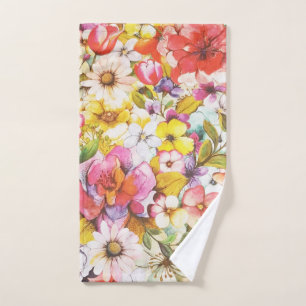 Modern pink coral botanical watercolor floral