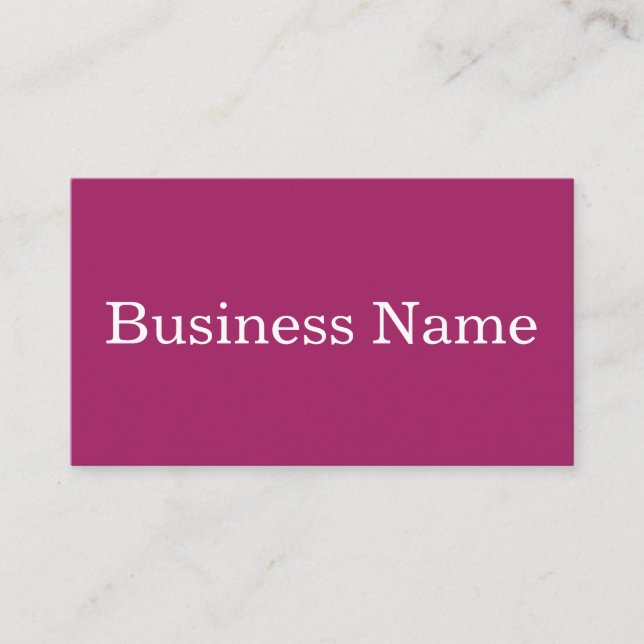 Modern Pink Customized Personalized Business Card (Front)