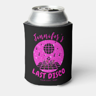 Modern & Pink Disco Bachelorette party Can Cooler
