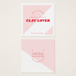 Modern Pink Earring Jewellery Display Card