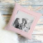 Modern Pink | Family Photo | Home Gift Throw Pillow<br><div class="desc">Modern Pink | Family Photo | Home Gift Pillows make for thoughtful and practical gifts, offering comfort and relaxation to the recipient. Here's a description of pillows as a gift: Give the gift of ultimate comfort and relaxation with these luxurious pillows. Crafted with the finest materials, these pillows are designed...</div>