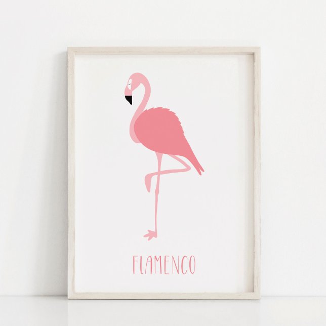 Modern Pink Flamingo Art Poster (Creator Uploaded)