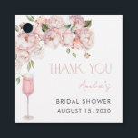 Modern Pink Floral Bridal Shower Thank You Favour Tags<br><div class="desc">A refined finishing touch for guest gifts and party favours. This floral tag is perfect for tying onto mini champagne bottles, sweet treats, or keepsake boxes—adding a personal, heartfelt note of thanks. Ideal for bridal showers, bridesmaid luncheons, or engagement gatherings. Matching items available upon request. Custom edits welcome. Copyright Anastasia...</div>