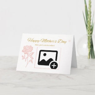 Modern Pink Floral Mother's Day Card 