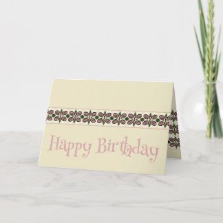 Modern Pink Floral Pattern Card