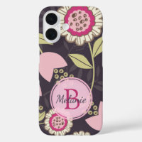 Modern Pink Floral Tulip Pattern Personalised