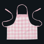 Modern pink gingham script name apron<br><div class="desc">Modern pink gingham script name apron. Personalize with your name.</div>