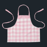 Modern pink gingham script name apron<br><div class="desc">Modern pink gingham script name apron. Personalize with your name.</div>