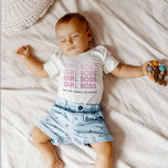 Modern Pink Girl Boss Best Girly Gift  Baby Bodysuit<br><div class="desc">Modern Pink Girl Boss Best Girly Gift</div>