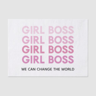 Modern Pink Girl Boss Best Girly Gift Tissue Paper