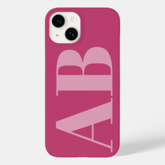 Modern Pink Girly Initial Minimal Monogram Case