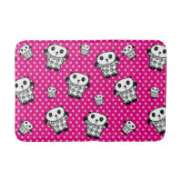 Modern Pink Girly Kawaii Cute Panda Bear Polka Dot