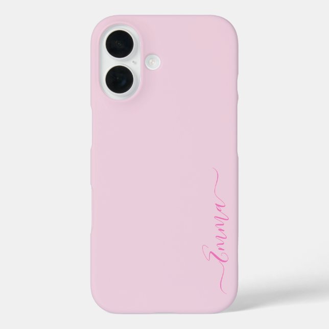 Modern Pink Girly Print Trendy Case-Mate iPhone Case (Back)