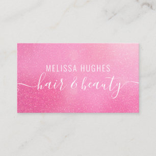 Modern Pink Glitter Appointment Card