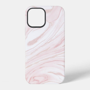 Modern Pink Glitter Marble iPhone 12 Case