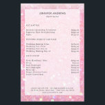 Modern Pink Glitter Salon Price List  Flyer<br><div class="desc">Modern,  pink,  glitter,  salon,  price list flyer. Edit your product in a few minutes by adding your data. You can change the font/colour/position by "further personalization".</div>