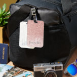 Modern Pink Glitter Sparkles Personalized Name Luggage Tag<br><div class="desc">Introducing our Modern Pink Glitter Sparkles Personalized Name product, available exclusively on Zazzle! Make a stylish and personalized statement with this stunning design that combines the charm of pink glitter with a modern touch. Whether you're looking for a gift or a special treat for yourself, this product is perfect for...</div>