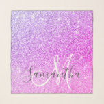 Modern Pink Glitter Sparkles Personalized Name Scarf<br><div class="desc">Modern Pink Glitter Sparkles Personalized Name</div>