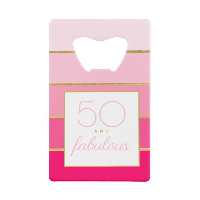Modern Pink & Gold 50 et fabuleux anniversaire (Devant)