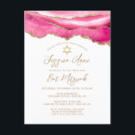 Modern Pink Gold Glitter Agate Bat Mitzvah Announcement Postcard<br><div class="desc">Pink and faux gold glitter agate with a gold Star of David decorates this elegant watercolor Bat Mitzvah invitation postcard. This design features pink marble agate accented with faux gold glitter. Your celebration details may be personalized in a modern gaux gold script calligraphy. The back of the post card has...</div>