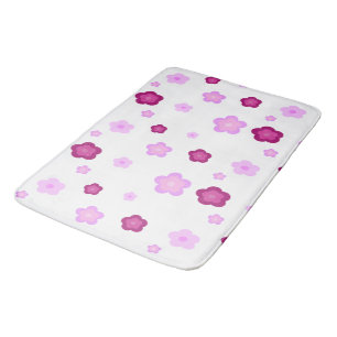 Modern pink gradient flower pattern Gift Bath Mat