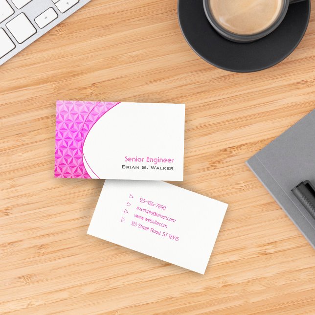 Modern Pink Gradient Simple Business Card (Creator Uploaded)