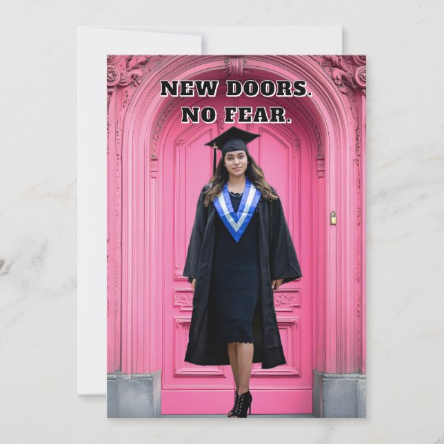 Modern Pink Graduation Invitation (Devant)
