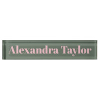 Modern Pink Green Aesthetic Personalized Elegant