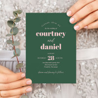 Modern Pink Green Trendy Mix Match Wedding