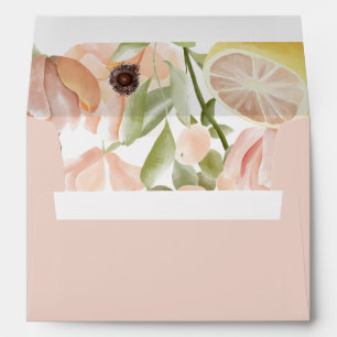 Modern Pink Lemonade Floral Mailing Envelope