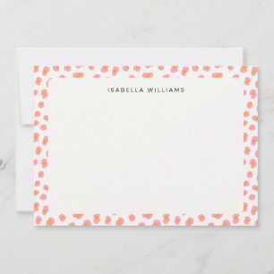 Modern Pink Leopard Animal Print Pattern Card