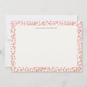 Modern Pink Leopard Pattern Animal Print Card