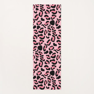 Modern Pink Leopard Pattern Animal Yoga Mat