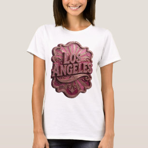 Modern Pink LOS ANGELES Print T-Shirt