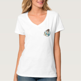 Modern Pink Maid Logo Cleaning Services T-Shirt