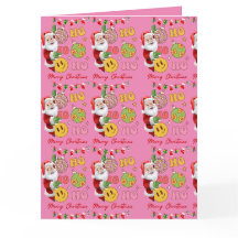 Modern Pink Merry Christmas Santa Claus