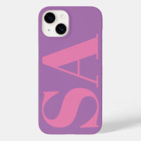 Modern pink minimal monogram