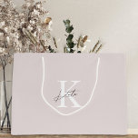 Modern Pink Monogram Bridesmaid Proposal Gift Bag<br><div class="desc">Custom-designed wedding and bridal shower gift bag featuring classic modern style monogram with custom initial and name.</div>