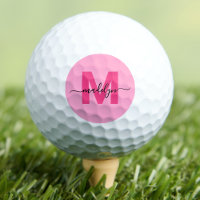 Modern Pink Monogram Initials Personalized