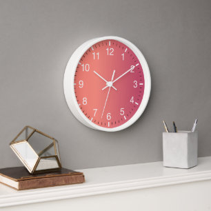 Modern Pink Ombre Clock
