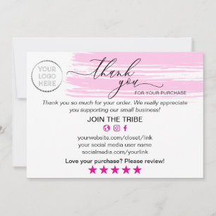 Modern Pink Online Shop Thank You Small Business