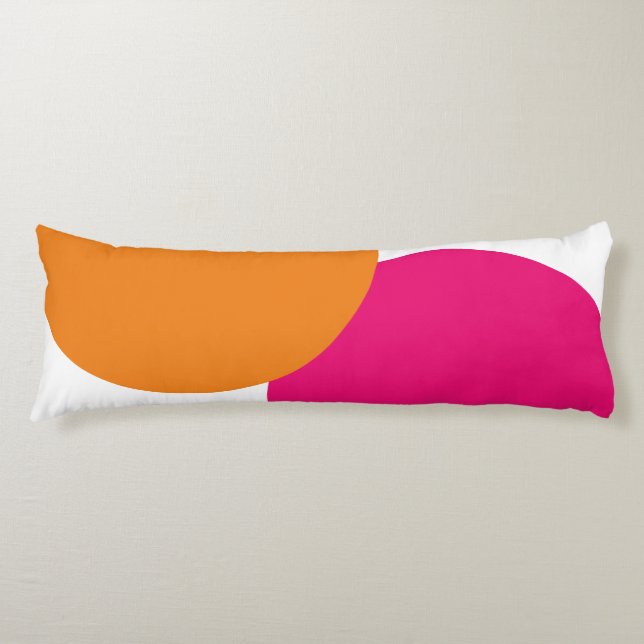 Modern Pink & Orange Abstract   Body Pillow (Front)